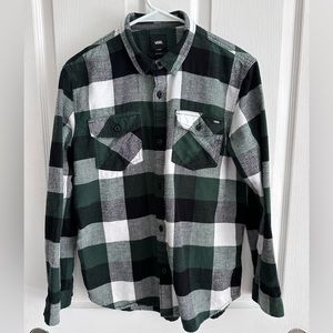 VANS Kids Box Flannel Buttondown Shirt Size XL